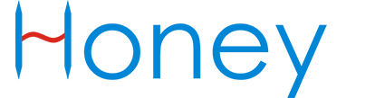 Honey red and blue logo